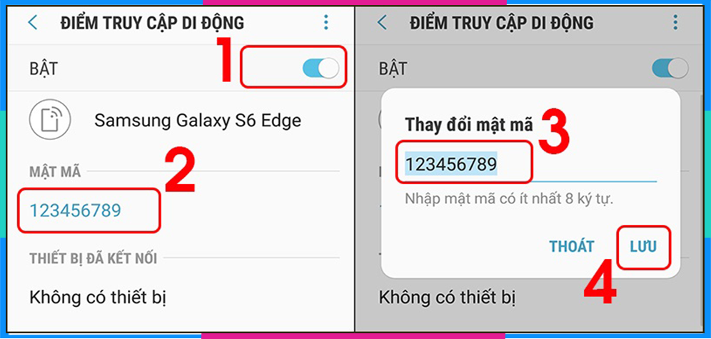 Cách chia sẻ 4G trên Samsung 3